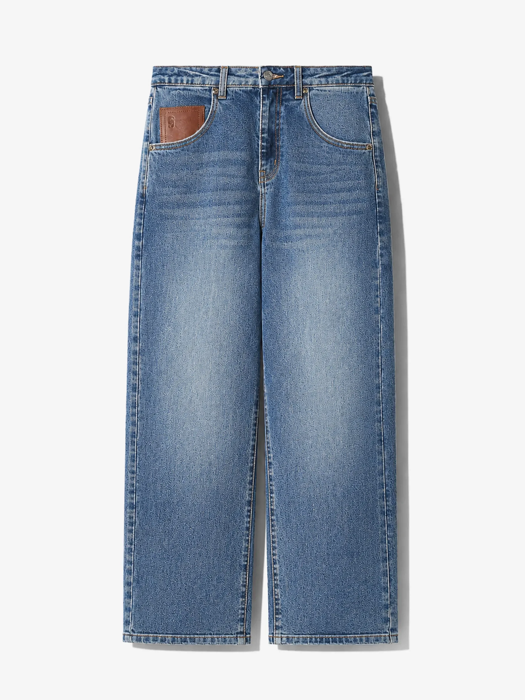 Boyfriend Jeans Dames Mid Rise Blauw Bailey 357
