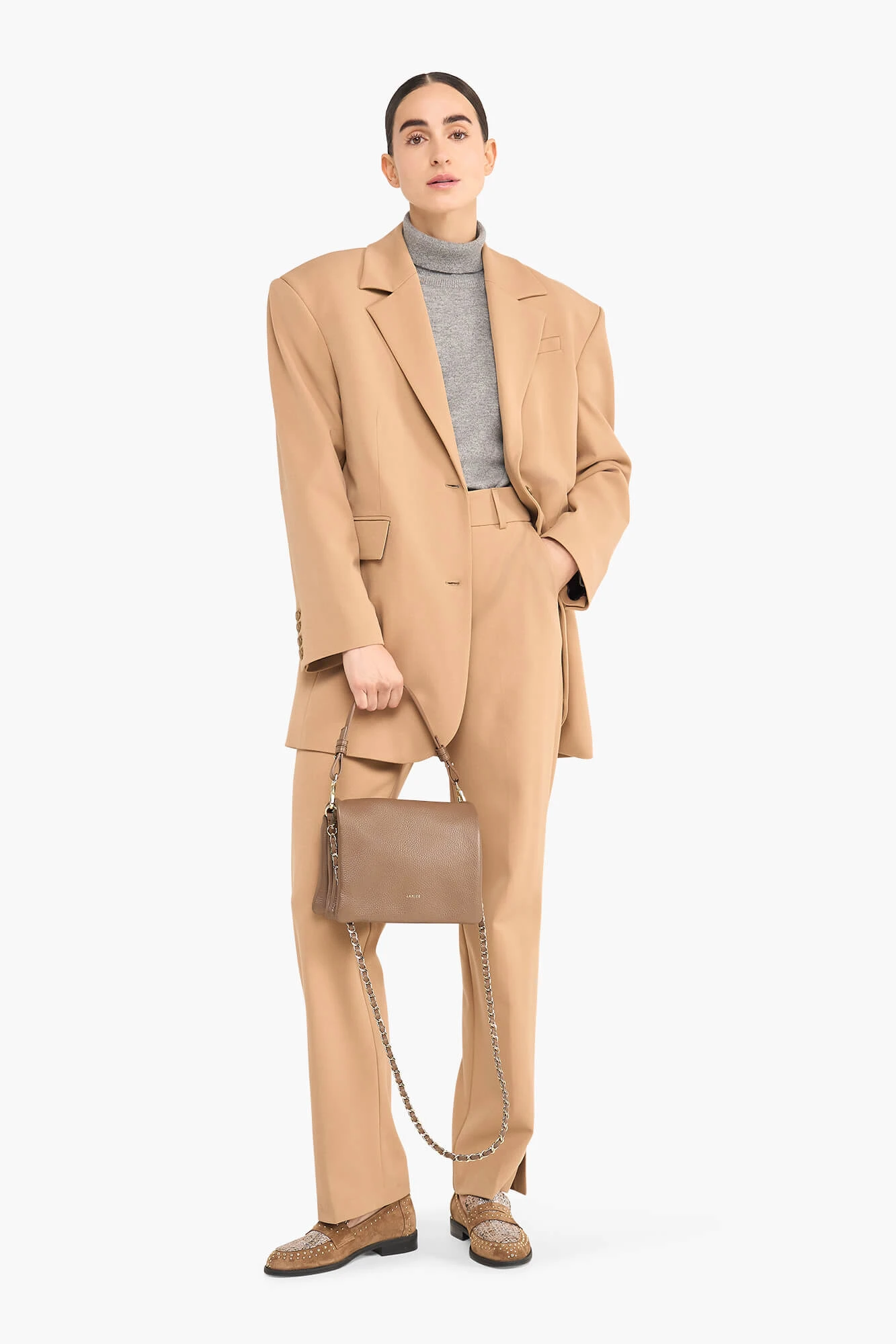 Broek Dames Splitje Marc Beige