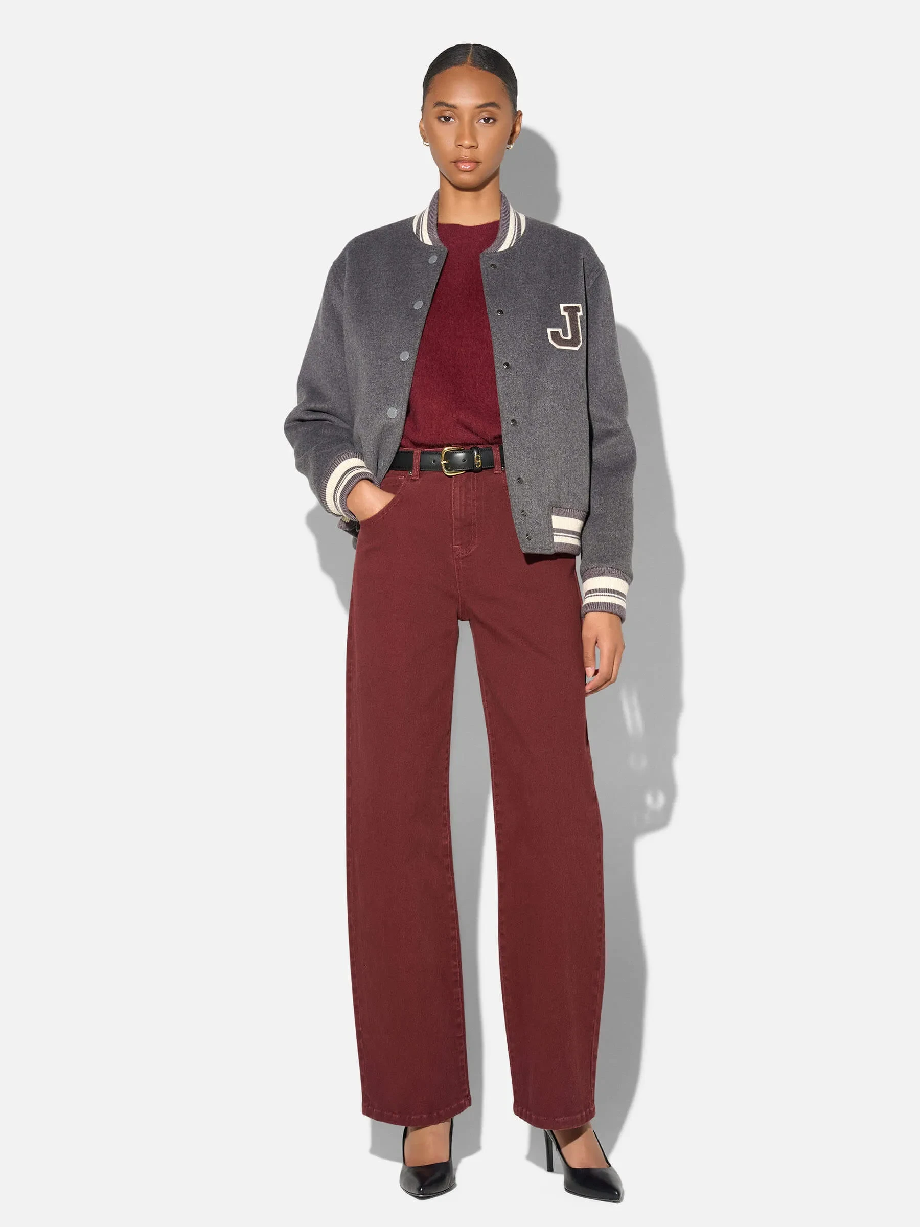 Cashmere Bomberjack Dames Double Faced Beige Collin Grijs