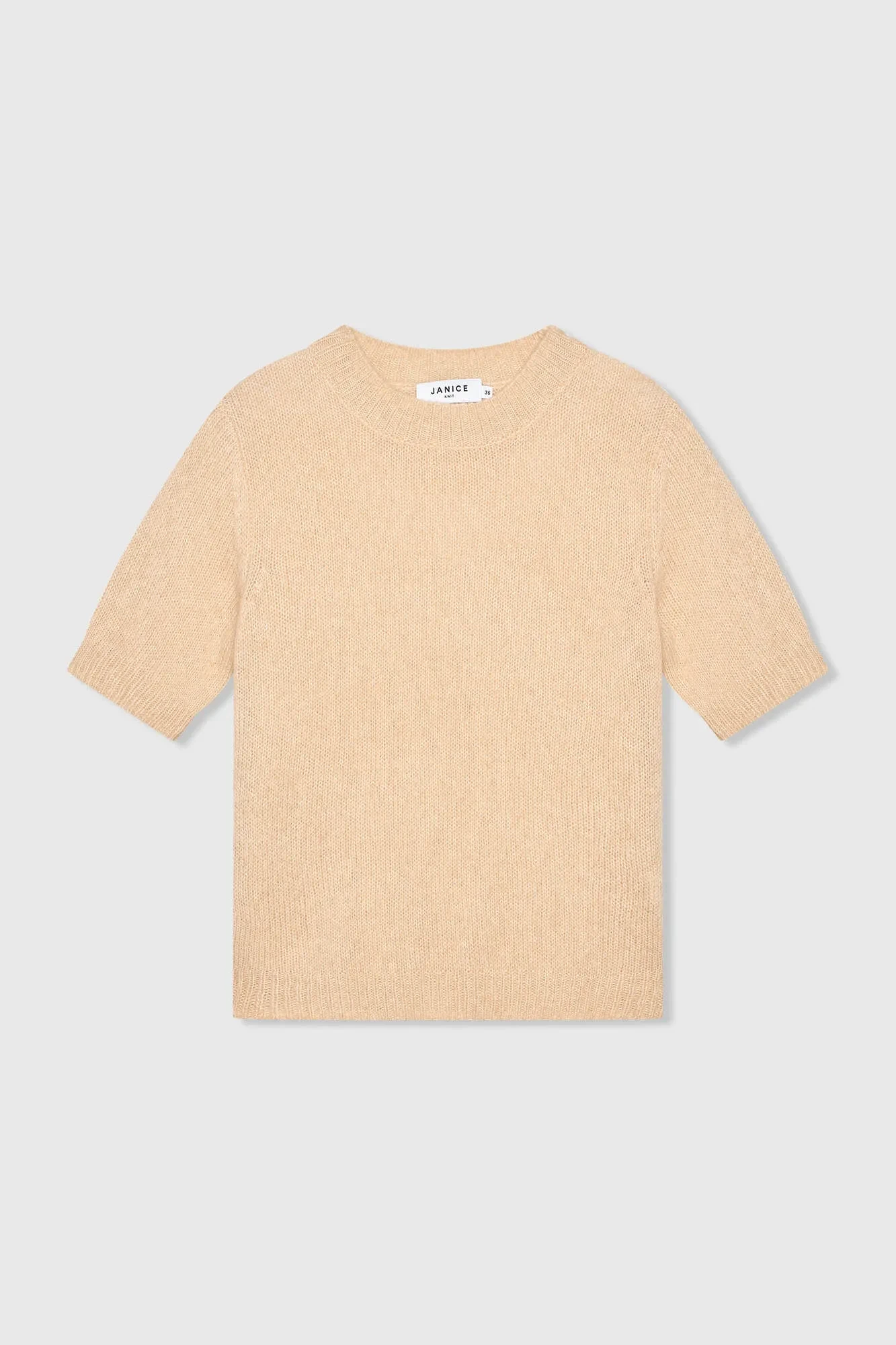 Cashmere Dames Truitje Korte Mouw Creme Eloi