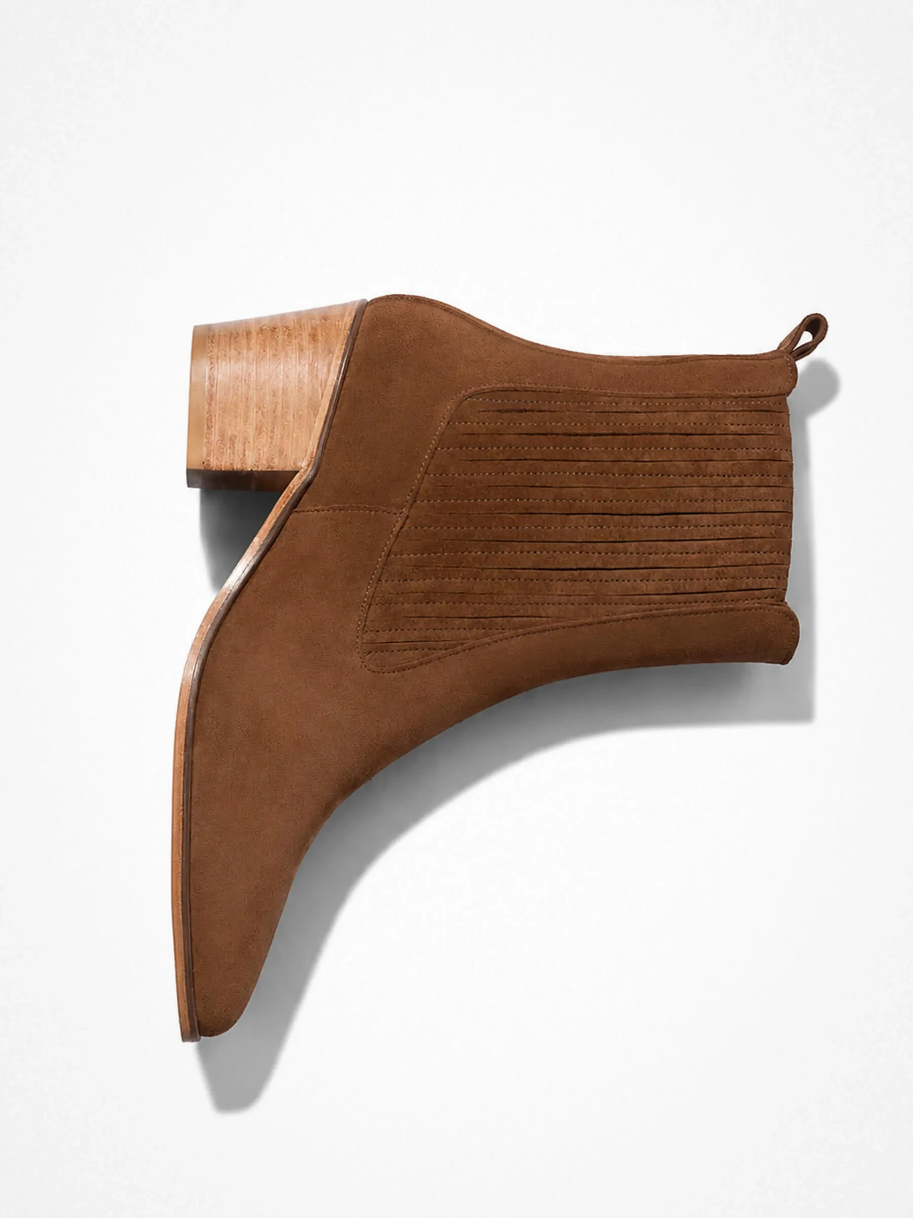 Enkellaars Western Dames Suede Colt Cognac