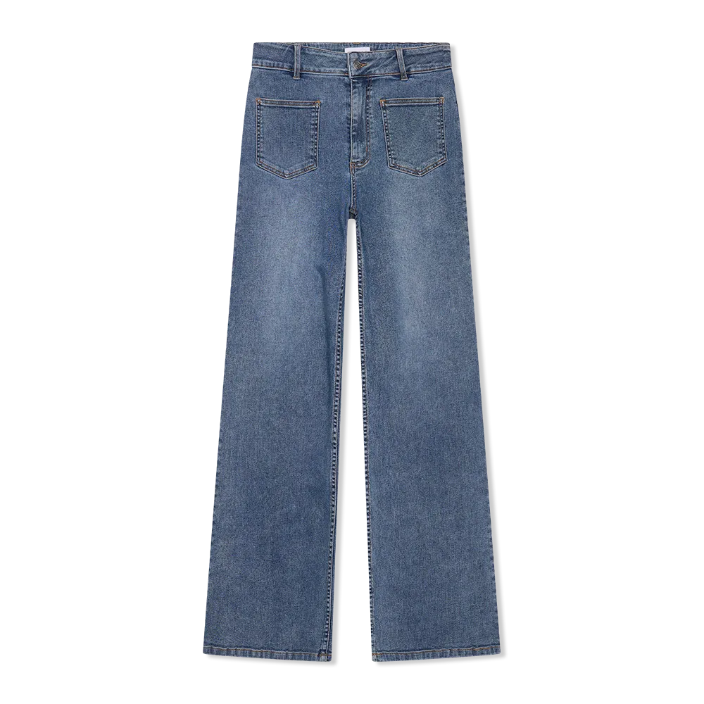 High Rise Flared Jeans Dames Jagger Blauw 422