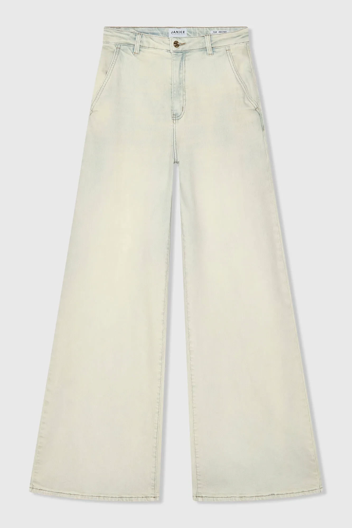 Jeans Dames Wijde Pijp High Rise Stretch Dexter Blauw 004