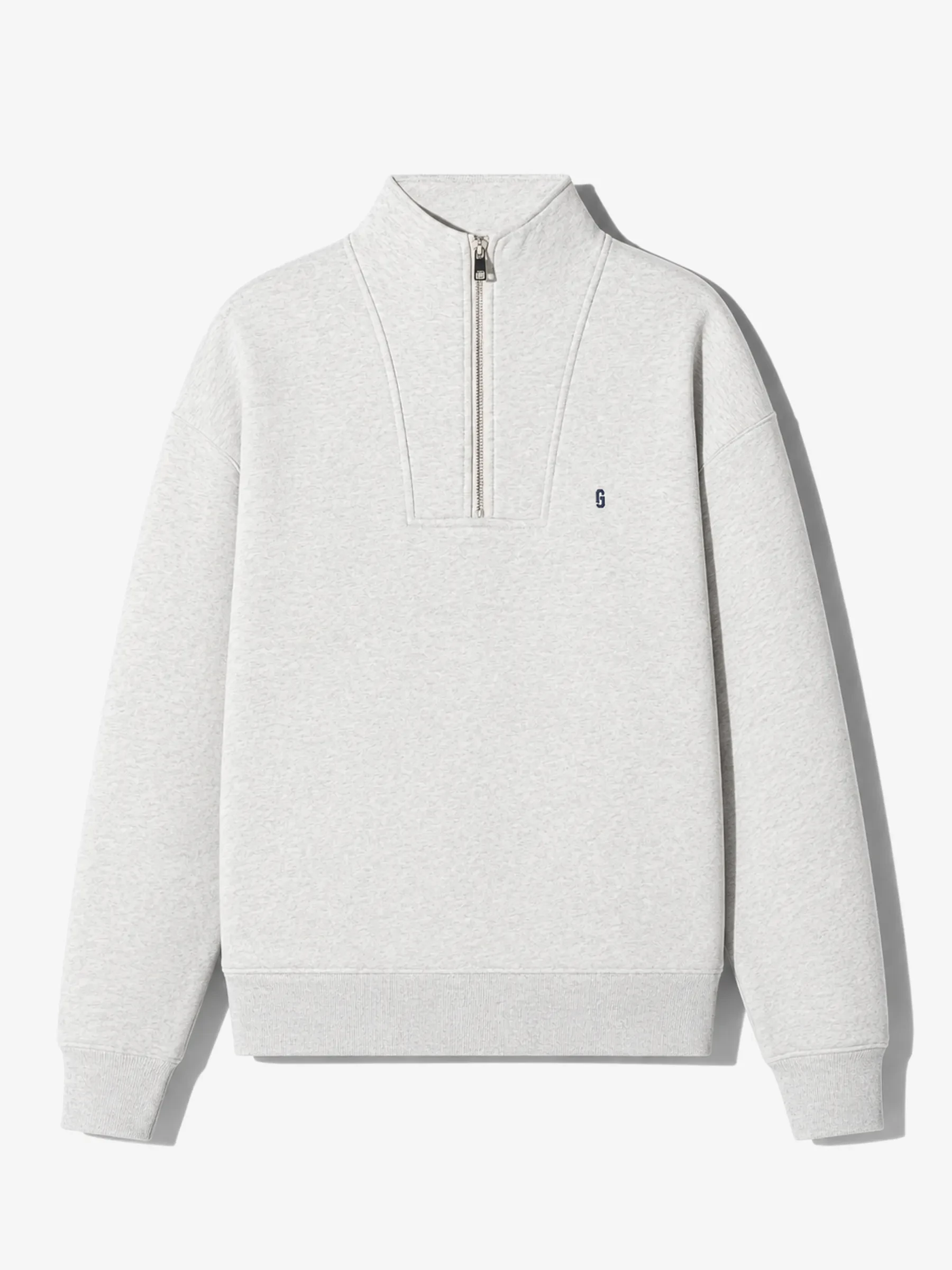 Sweater Dames Rits Casper Licht Grijs