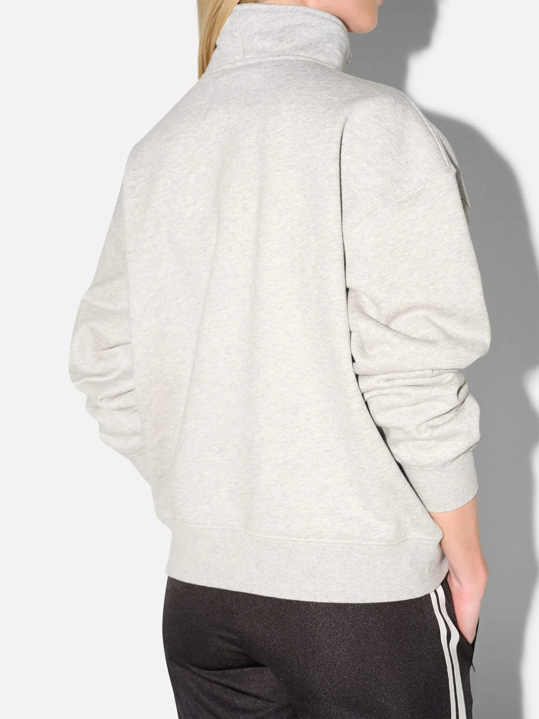 Sweater Dames Rits Casper Licht Grijs